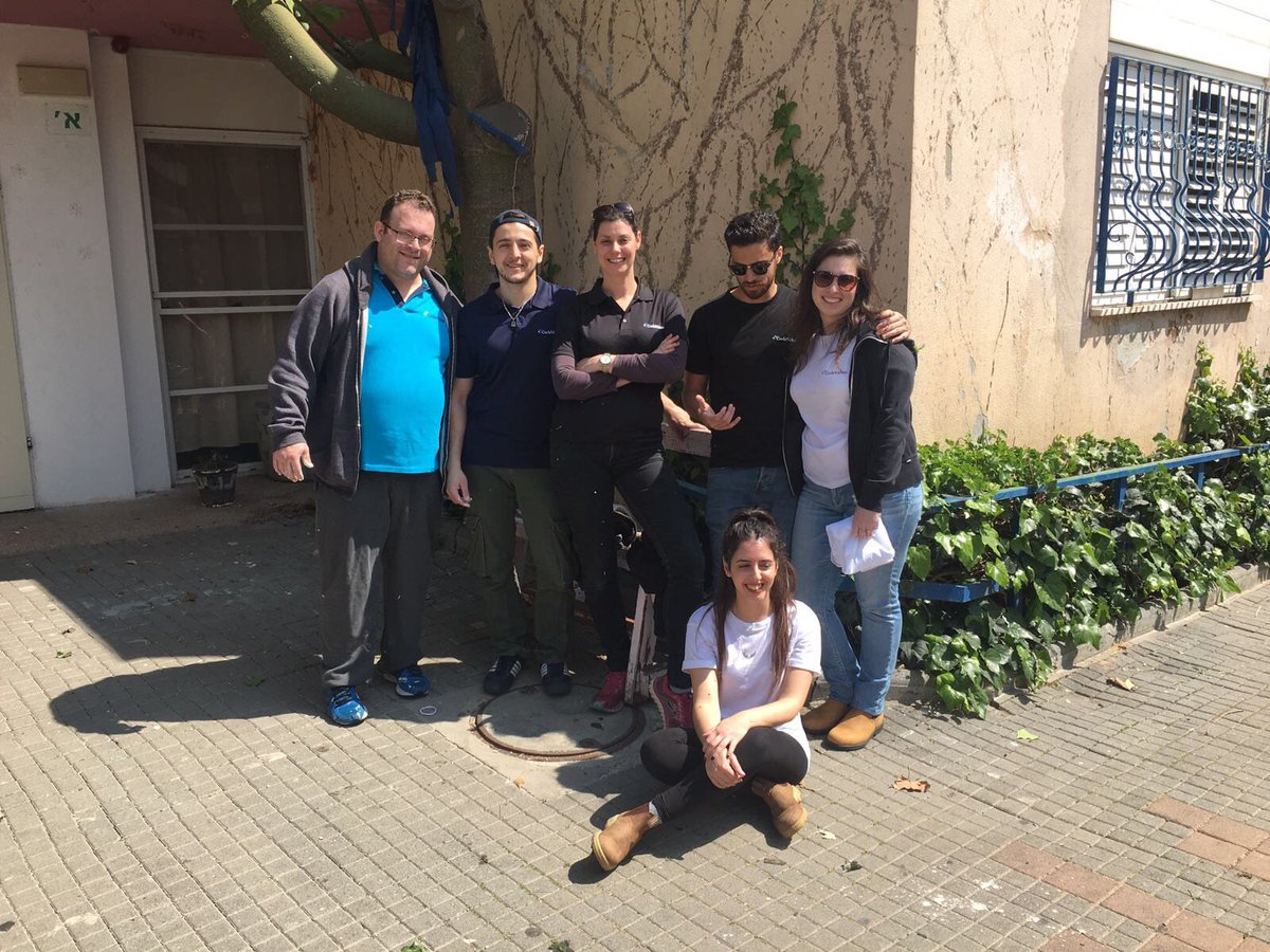 CodeValue's tweet image. Doing Good is always in our mind! #CodeValue kick-off the #GoodDeedsDay celebrations with Yom Maasim Tovim with the children of Megidim Village boarding school for children at risk. We ate croissant & pastries, painted their dormitories and handed some #CodeValue swags.