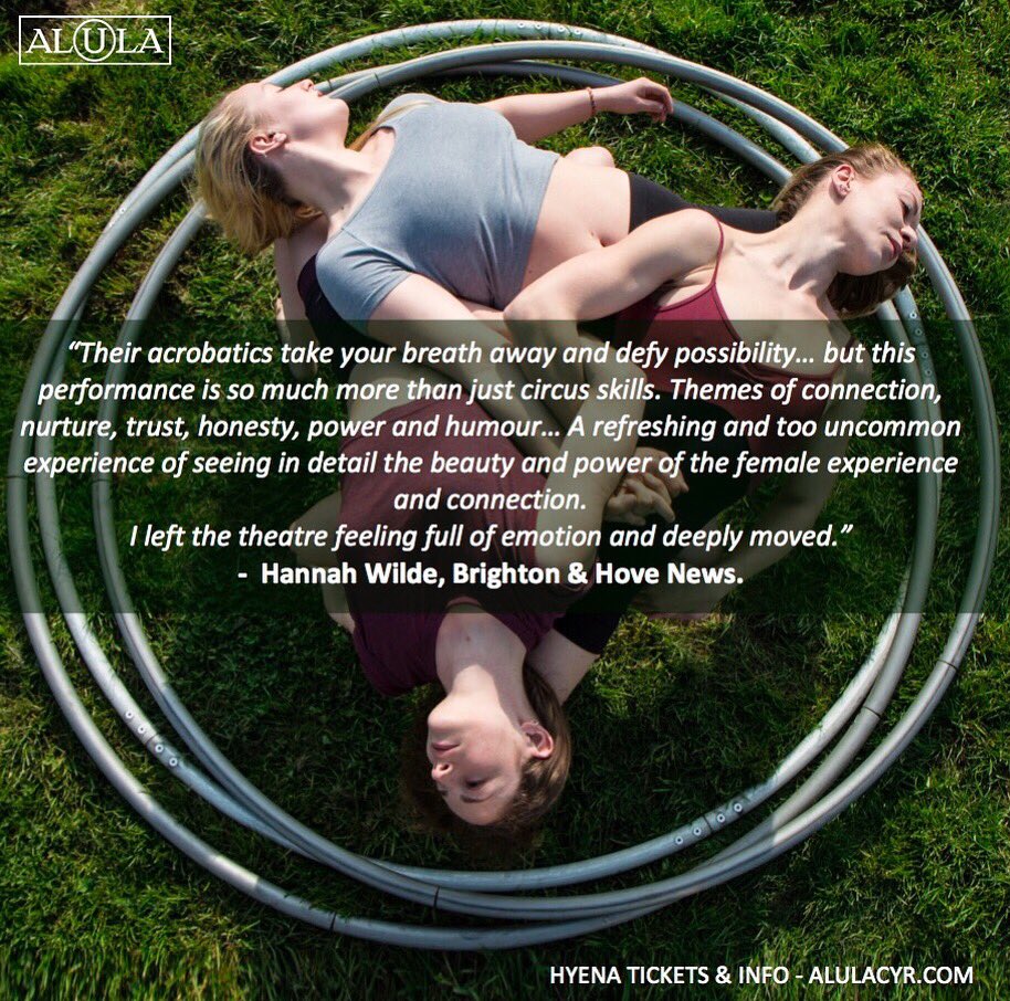 Great review on #HYENA from last weeks performance at <a href="/TOMvenue/">The Old Market</a> by Brighton &amp; Hove News 💪💜
Read the full review >>> bit.ly/2GyYHTP
Book tickets for our #HyenaUKtour here >>> alulacyr.com/tour-dates 🐾
#alulaladies #thisismytribe #alulacyr #wildwomen #cyrwheel #ukcircus