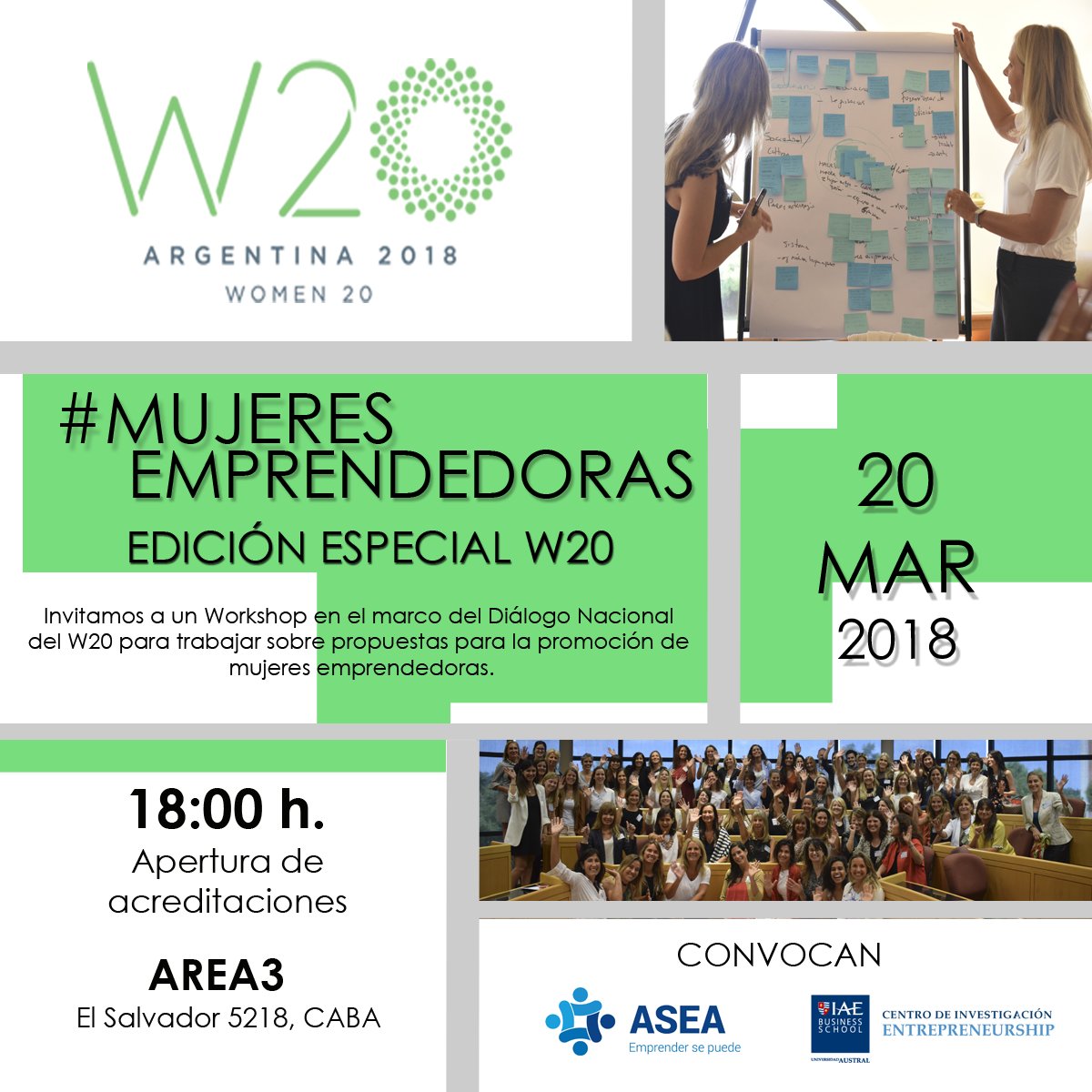 EmprendeIAE's tweet photo. [20/3] WORKSHOP #MUJERESEMPRENDEDORAS - ESPECIAL W20

Mesas colaborativas para debatir sobre los ejes del @W20_Argentina ¡Vení a sumar tu voz y experiencia! 

Aplicaciones: https://t.co/M7vag1ucaD  

En conjunto con @asea_arg https://t.co/689CsY5x0R