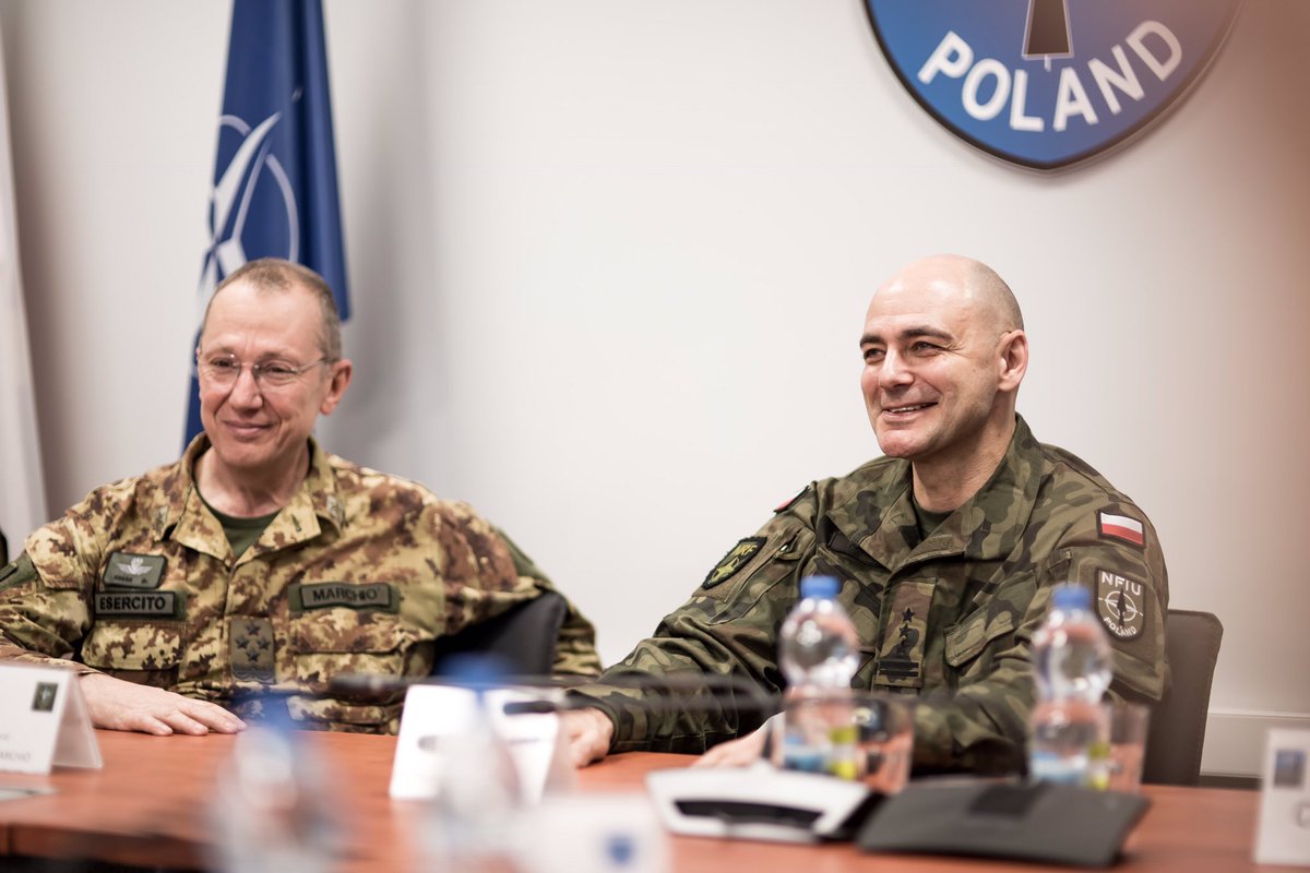 NFIU_POL's tweet photo. General Marchiò @NATOJFCBS Commander was provided with an overview of the role and tasks of @NFIU_POL. It was a good chance to talk about the @BG_Poland_eFP rotation and exercise Saber Strike #SASE18. #WeAreNATO @Poland_MOD @SHAPE_NATO @hqmncne @Polska_Zbrojna https://t.co/5jezemPLgs