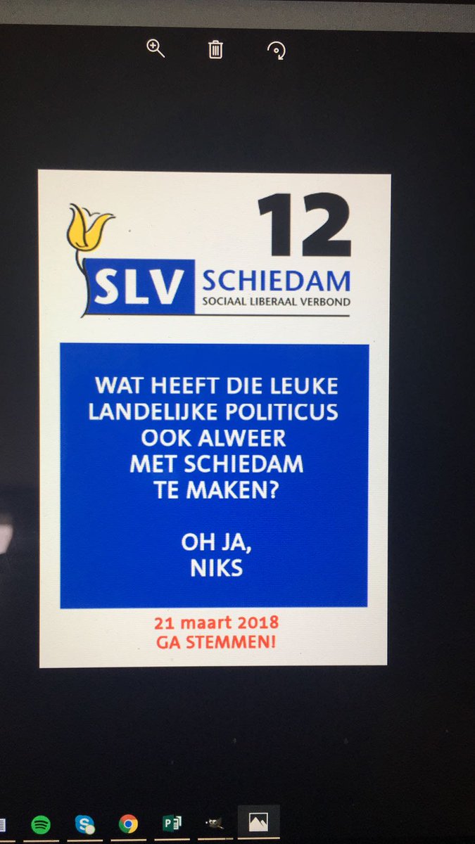 SlvSchiedam's tweet photo. #Gemeenteraadsverkiezingen #Schiedam #SLVSCHIEDAM Landelijke politici zouden zich er niet mee moeten bemoeien! https://t.co/mlwJc0KYSQ