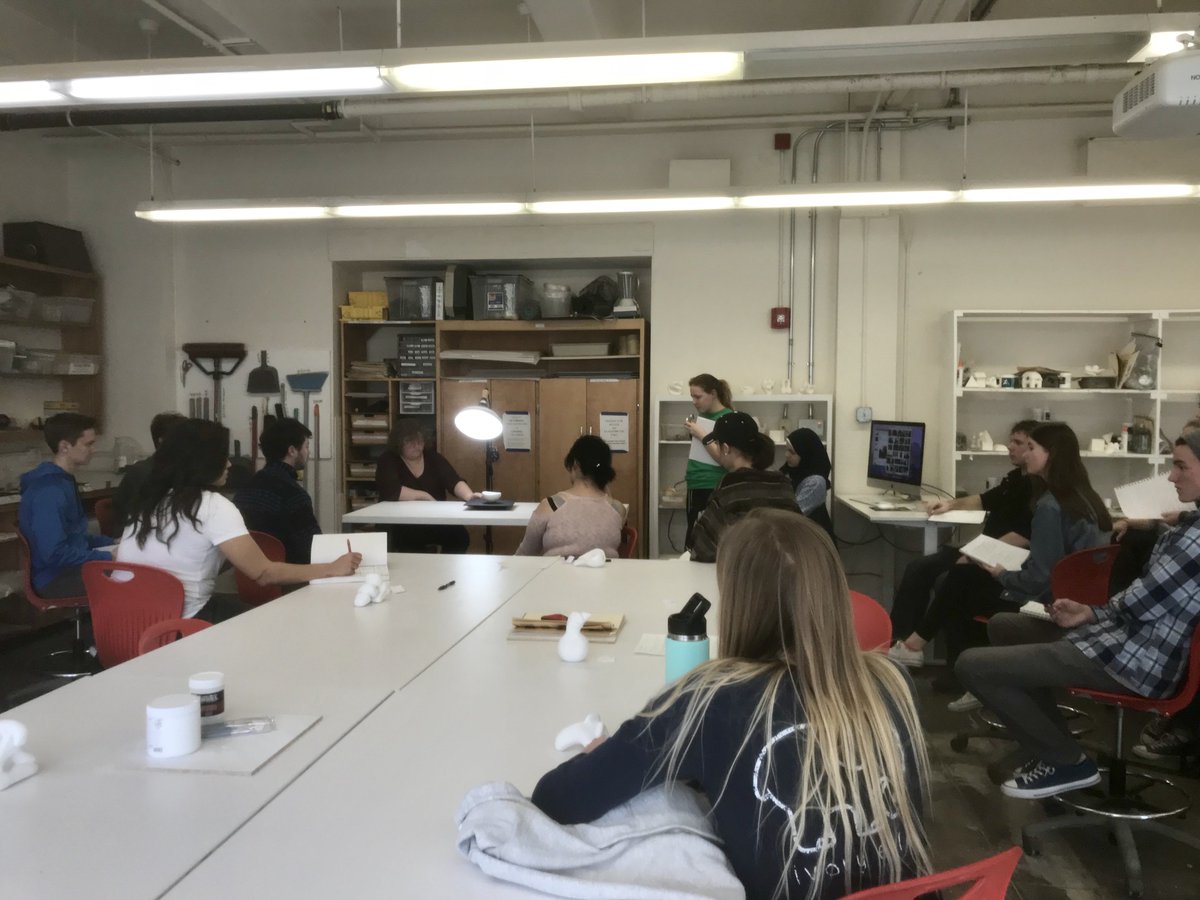 KStateArtDept's tweet photo. 3D Design studio is critiquing their biomorphic forms this week. Always growing, always learning. #KState #artdept #art #3Ddesign #critiques #createeveryday #ART200 https://t.co/jPsHIP5LPk