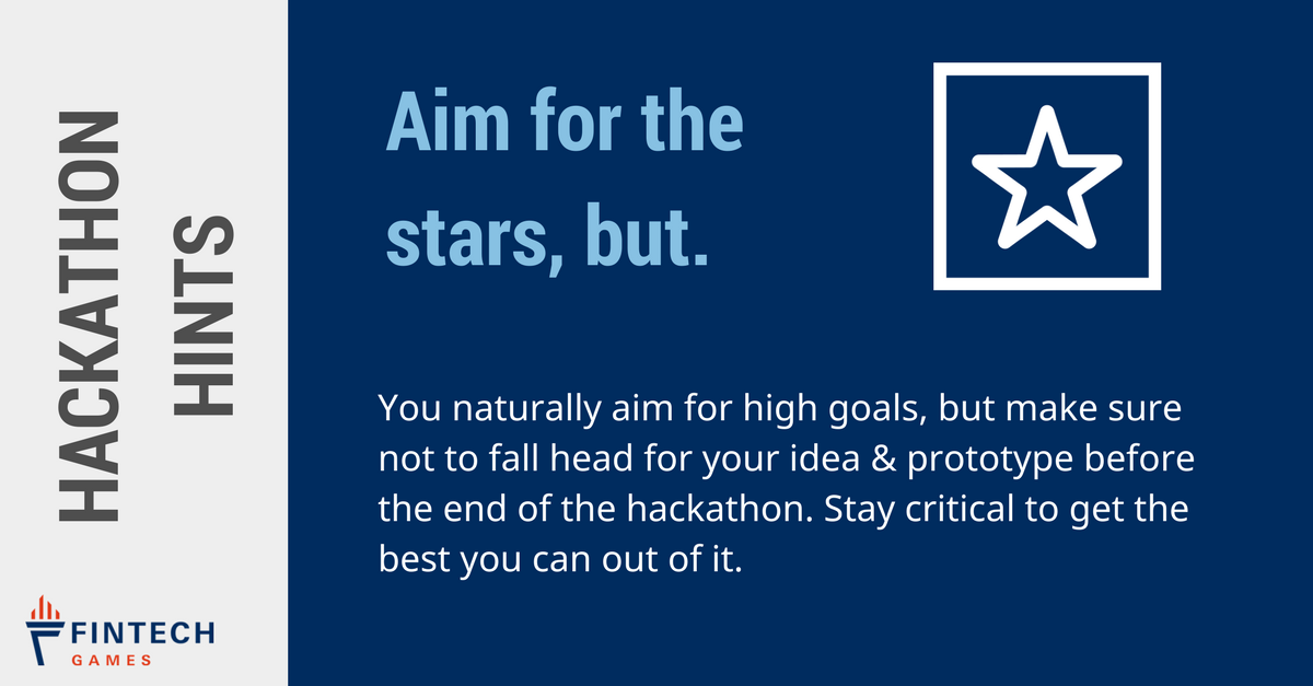 FinTechGames's tweet photo. Another #hackathontip of @joergwasmeier : don't fall too much in love with your solution and stay critical until the end of the #SIXHackathon. Read all tips here: https://t.co/xDy7V9WXZj https://t.co/ueILdxCcIF