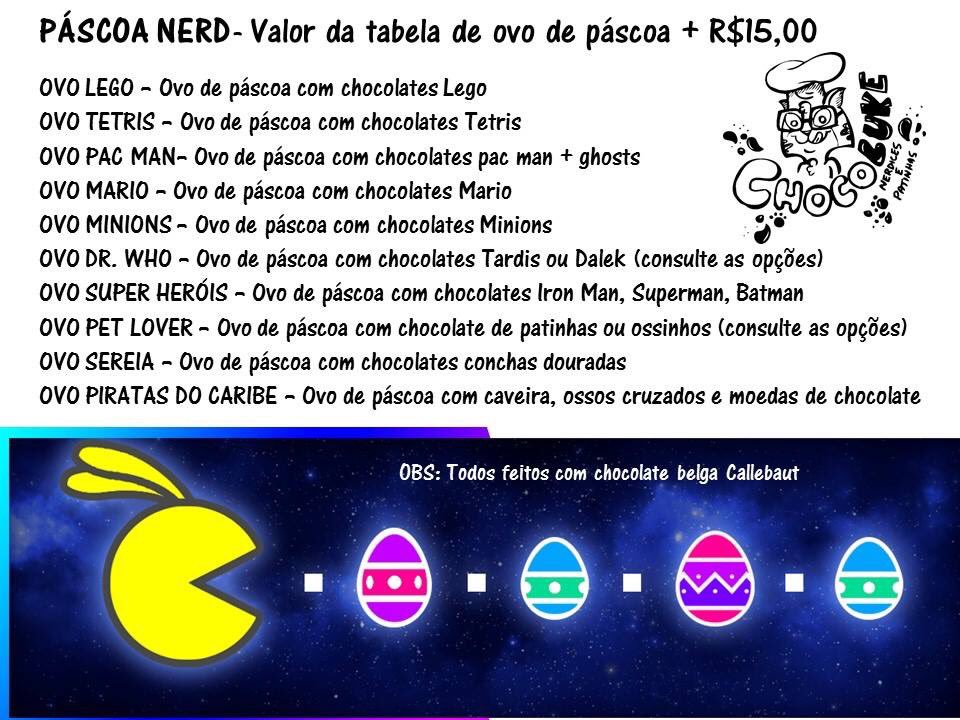 _ChocoLuke's tweet photo. Você quer #PáscoaNerd 2018, @?
Então TOMA! <3
Pode entrar, tabela de Páscoa @_ChocoLuke *-* https://t.co/hOATJUhNnJ