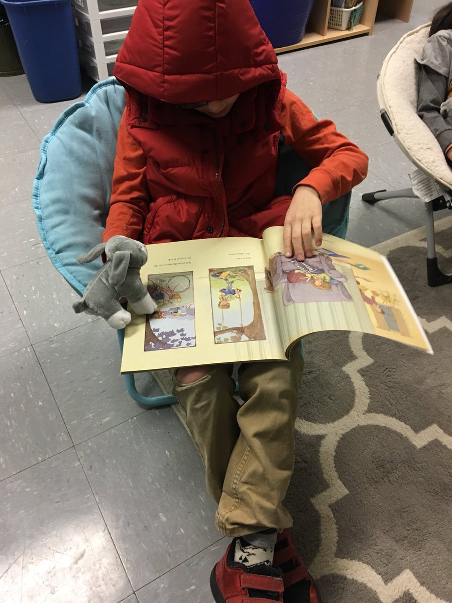 Reading to our new book buddies, after being inspired by the book “Madeline Finn and the Library Dog”! <a href="/Hillcrest_BCPS/">Hillcrest Elementary</a> @JenMLynch