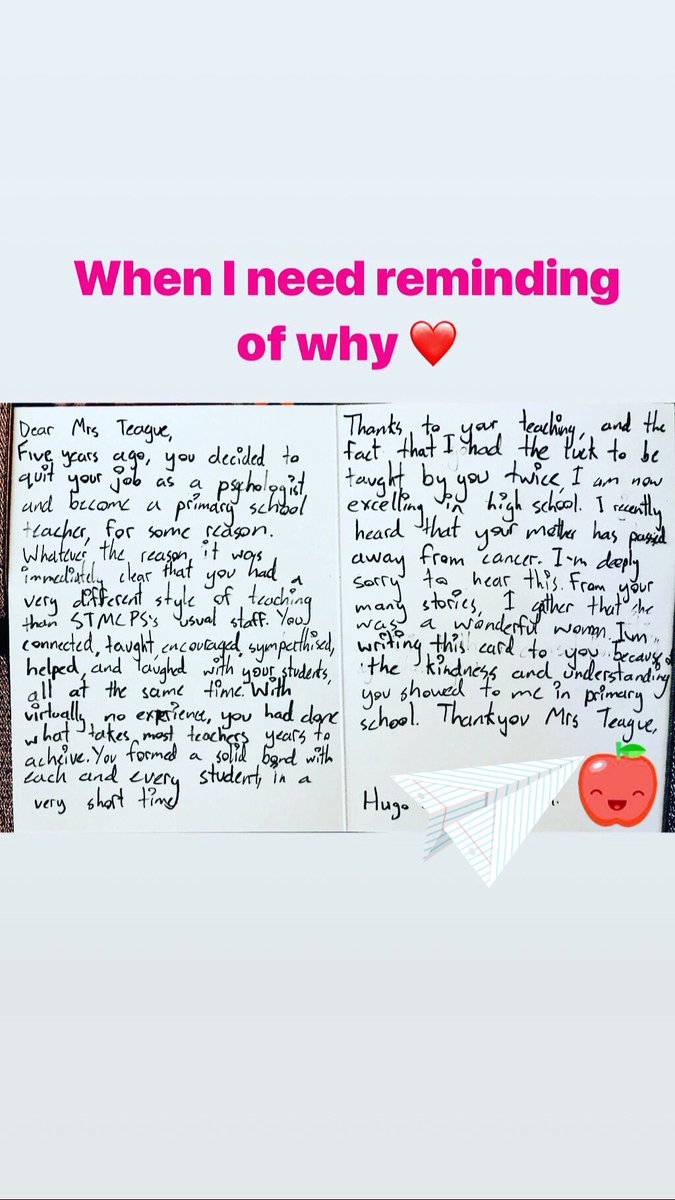 nteague69's tweet photo. Sometimes, we need a little reminder as to why we do what we do - this was given to me a year ago but still pulls my heart and grounds me back to why! - I ❤️my vocation xx https://t.co/3qE3uYj3QQ