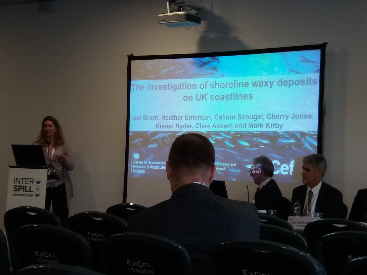 CefasGovUK's tweet photo. Jan and Freya presenting #CefasScience research in the shipping and salvage risks session @InterspillEvent.

Sharing knowledge and ideas about monitoring of spills and contaminants. Great engagement too! https://t.co/uxrdy11Bt0