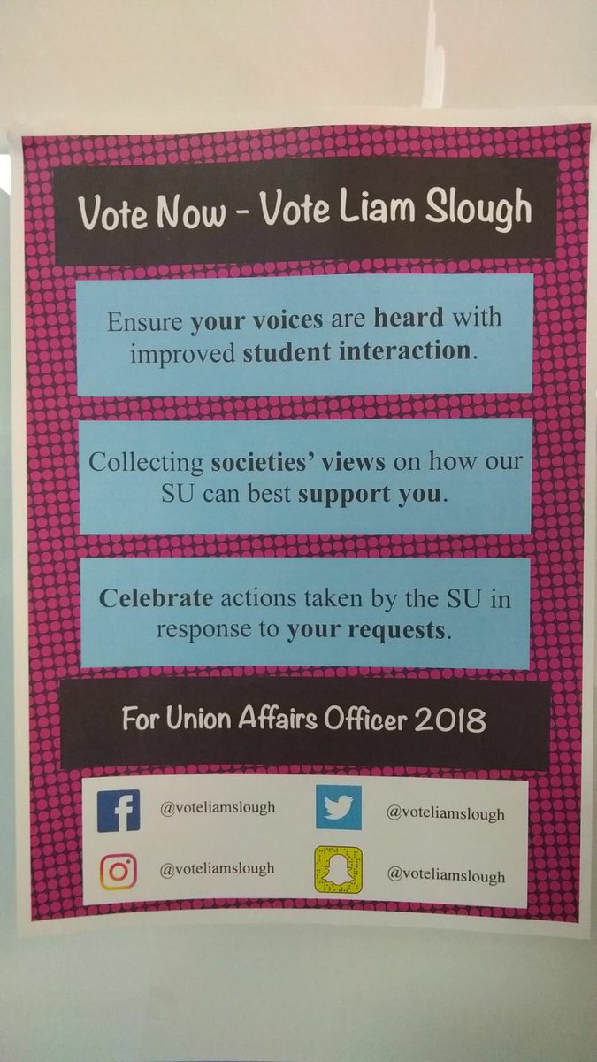 Ni_Gallant's tweet photo. @voteliamslough is running for #wlvuni union affairs officer this year-equal campus representation, better training and support for societies and most importantly I think - transparency&amp;accountability at the SU &amp; access to meetings, videos etc. for Deaf students. #wlvelections https://t.co/tOgsX1hETf