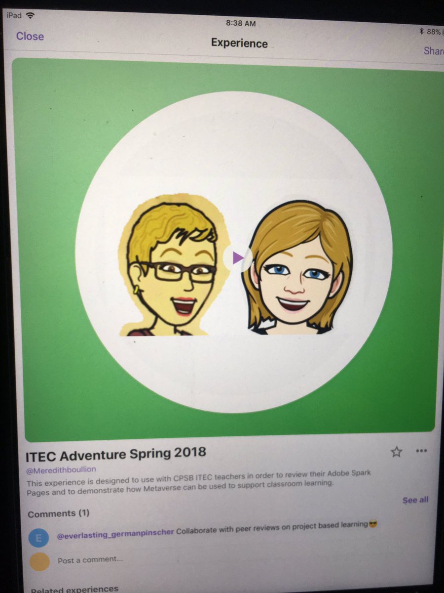 mistykrazyteach's tweet photo. A new awesome app: Metaverse- perfect app to create a scavenger hunt with any curriculum! #itecspring18 @CPSB_TTC https://t.co/1HX6LQA3VC
