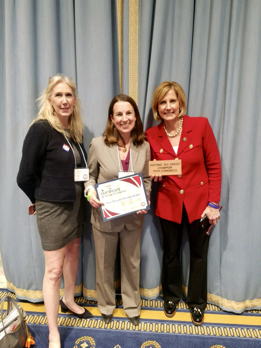 RepTenney's tweet photo. Thank you to the Historic Tax Credit Coalition, the National Trust for Historic Preservation and the National Conference of State Historic Preservation Officers for recognizing my outspoken support of the Historic Tax Credit. #HistoricTaxCreditChampion https://t.co/KlTfBM3U6V