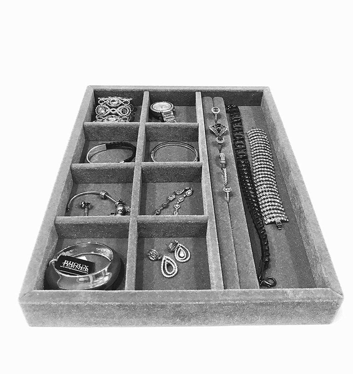 beautybyeden's tweet image. Excited to share the latest addition to my #etsy shop: Jewelry Drawer Organizer, Wood and Velvet Tray Organizer  10 Compartments,  Made In USA Grey/silver 15&quot;x12&quot;x2&quot; #jewelry #drawerinsert #safekeeper #handmade etsy.me/2FCtL7K
