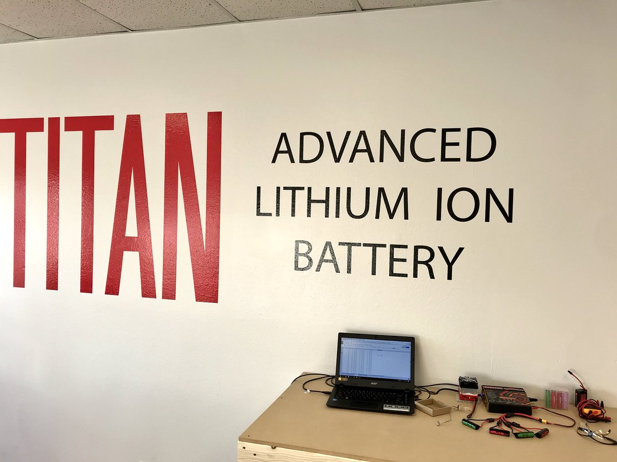 GetTitanPower's tweet photo. More cell testing! Running 6 chemistries through new testing procedures this week. https://t.co/Lrybfvmcr1