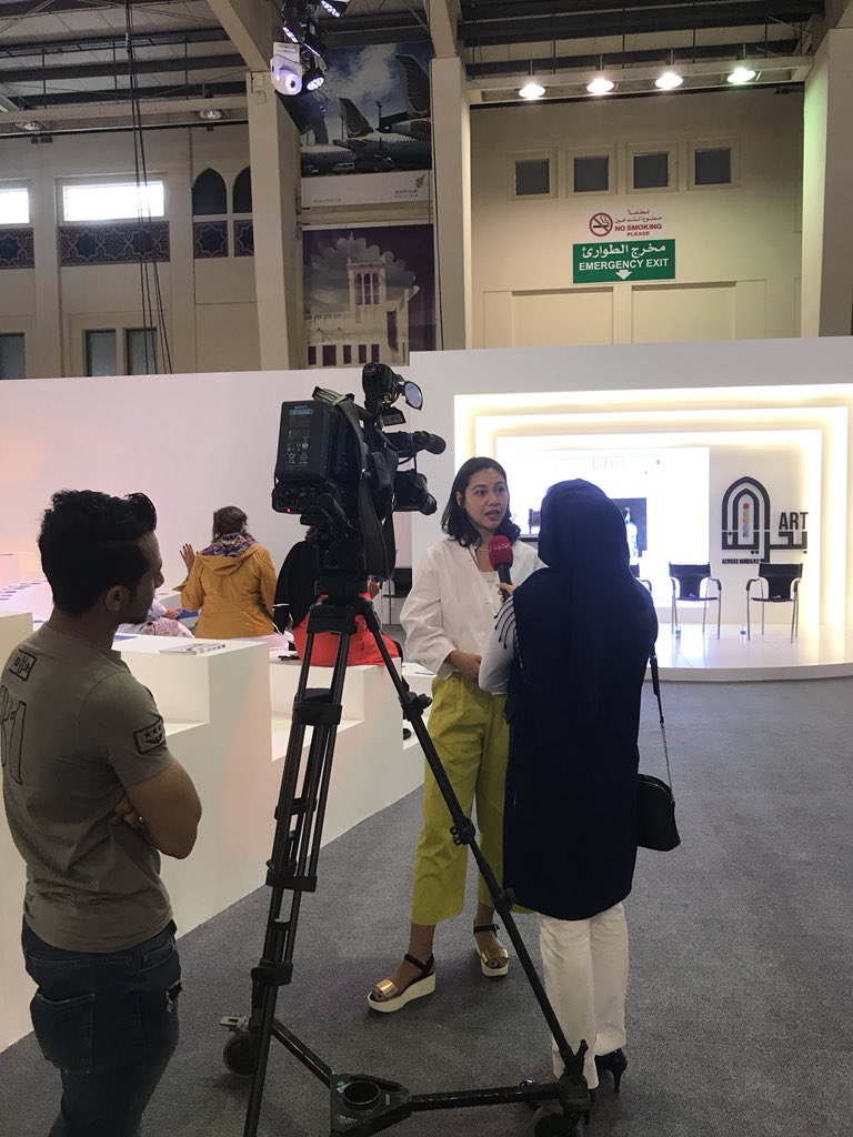 Here we have Amal Khalaf, curator of the talks and education programme #artbabconversations, discussing the various speakers that will be talking at the fair over the next few days.