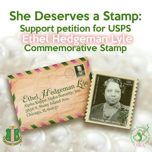 akaxisigmaomega's tweet photo. Tag your Congressional representatives on social media and tell them that we NEED them! Ask them have they heard about Ethel Hedgeman Lyle,  founder of @akasorority1908. #SheDeservesaStamp. Join #AKA1908 to make  this a reality. Find out more: https://t.co/4rwKAQZrjY #XiSO https://t.co/xDjrvi4KMB