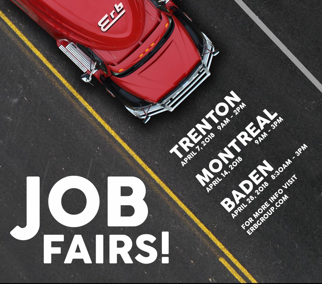 ErbTransport's tweet photo. Make #anothercoolmove and join our family! We are hosting #jobfairs this spring! Visit https://t.co/XK0FRV3aee for details. https://t.co/0IrnnaGStP