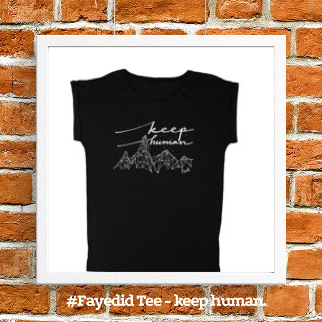 stefaniebritton's tweet image. With so much going on in today's world it's hard to #keephuman. The #creative #artist @fayedobinson has created a #fashion #brand where the #artwork diffuses onto #slogantees. #inspiringminds to activate conversations. See more at fayedid.com.