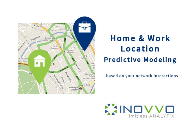 Home and Work Location #predictive modeling built using advanced statistical modeling techniques: Predicts the Home and Work #locations for subscribers based on their interactions with the #network with <a href="/InovvoTeam/">Inovvo</a> - inovvo.com #PredictiveAnalytics