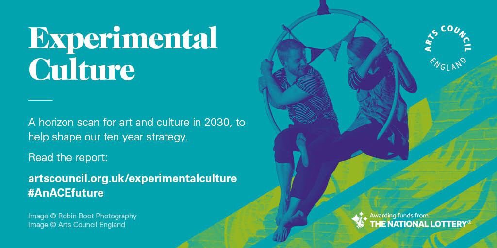 HENLEYDARREN's tweet photo. How will arts and culture change over the next 10 years? We commissioned this new @ace_national report from @nesta_uk as part of the development of our new 10 year strategy: https://t.co/DRU6CA1WCj #AnACEfuture https://t.co/zqog3zdaA3