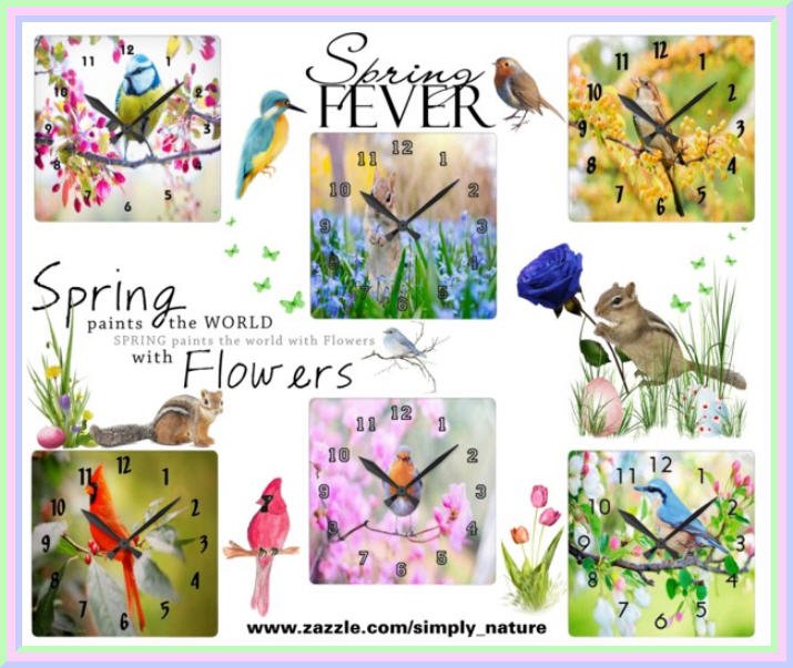 JNCCreations's tweet photo. Bring in spring with one of these beautiful wall clocks. 
Also available in round styles as well. 
Prefect to set the spring mood in any home. 
https://t.co/XYExO30SI5
#simplynature #zazzle #springclock #birdclock #springhomedecor https://t.co/fMeFNrHJHe