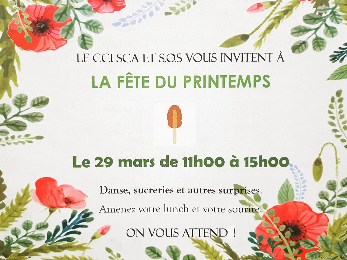 AinesCclsca's tweet photo. Venez célébrer la fête du printemps chez nous 🌺🌻🌼🌷
Le 29 mars de 11h00 à 15h00.
On vous attend 💞

Pour plus de renseignements, veuillez communiquer avec Alexie - 514-524-6626☎ 
1700 rue Amherst
Fax : 514-576-6626
Email: information@cclsca.qc.ca https://t.co/zJCNCnHnDw