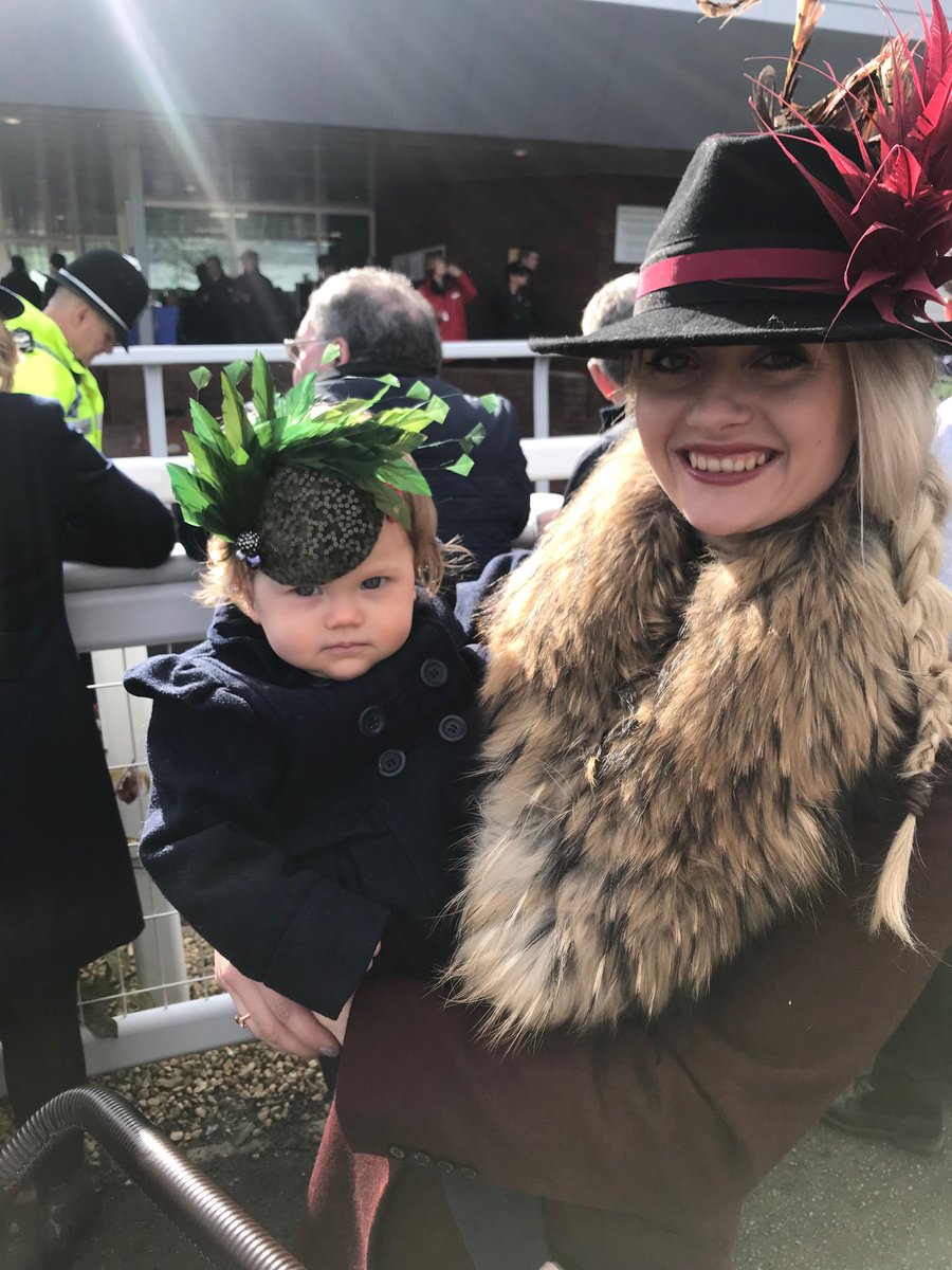 Tilly Lewis celebrates her 1st birthday at the Festival with mummy Caroline@itvracing
