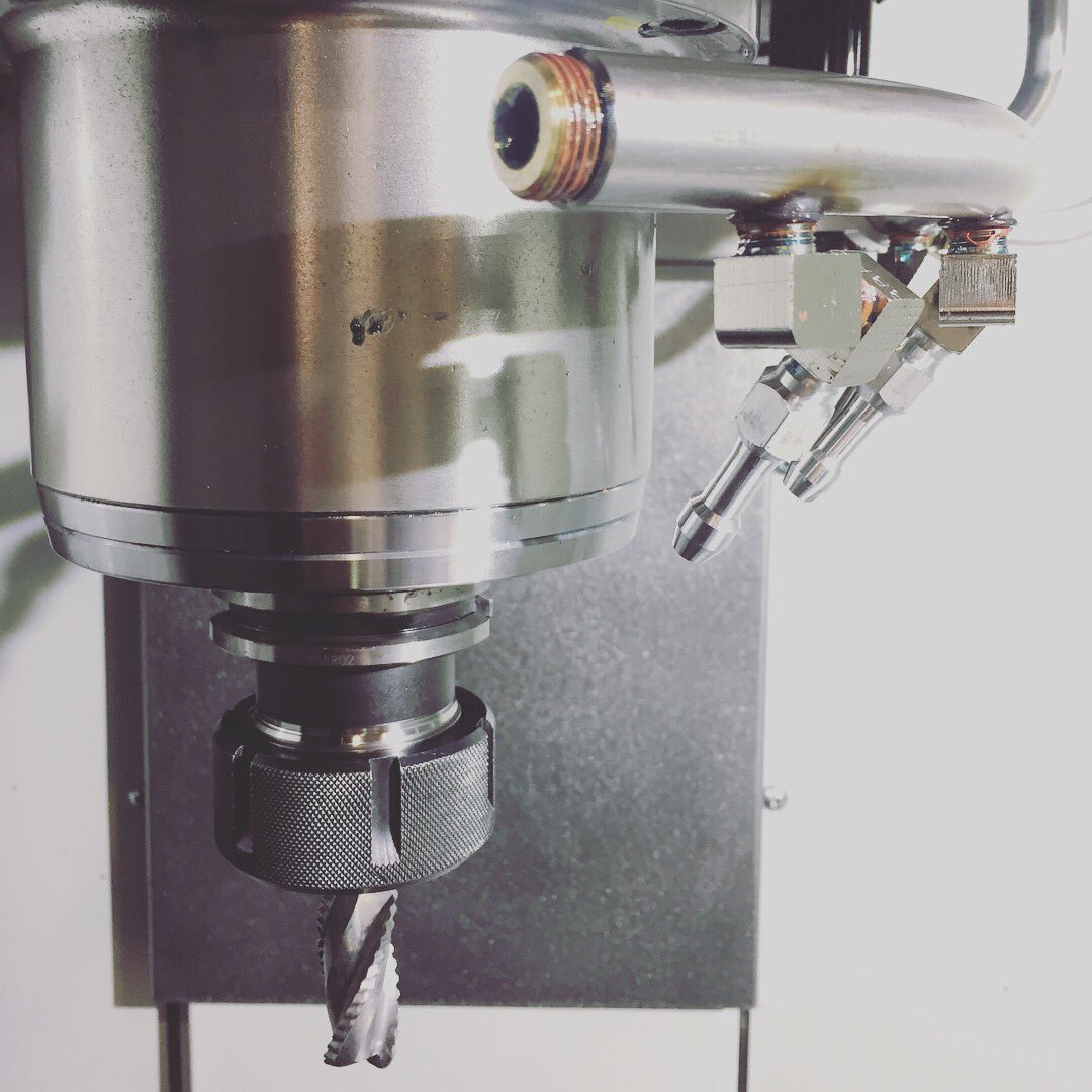 mac6machining's tweet photo. ‼️New addition‼️ We have added a new piece of equipment to the Mac 6 fleet of machines. Bringing the total to 5 spindles making chips! #Haas #Aerospace #cnc #dowork https://t.co/I8OpiL1qxS