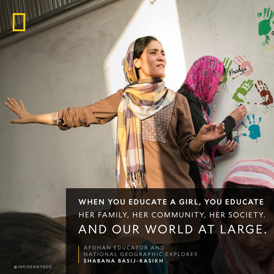 NatGeoExplorers's tweet photo. In Explorer @sbasijrasikh's home of Afghanistan, education is nearly inaccessible for girls. So she started the country's first all-girl boarding school, @solaafghanistan. #WomensHistoryMonth #PressForProgress https://t.co/SGKGPr3Yvg