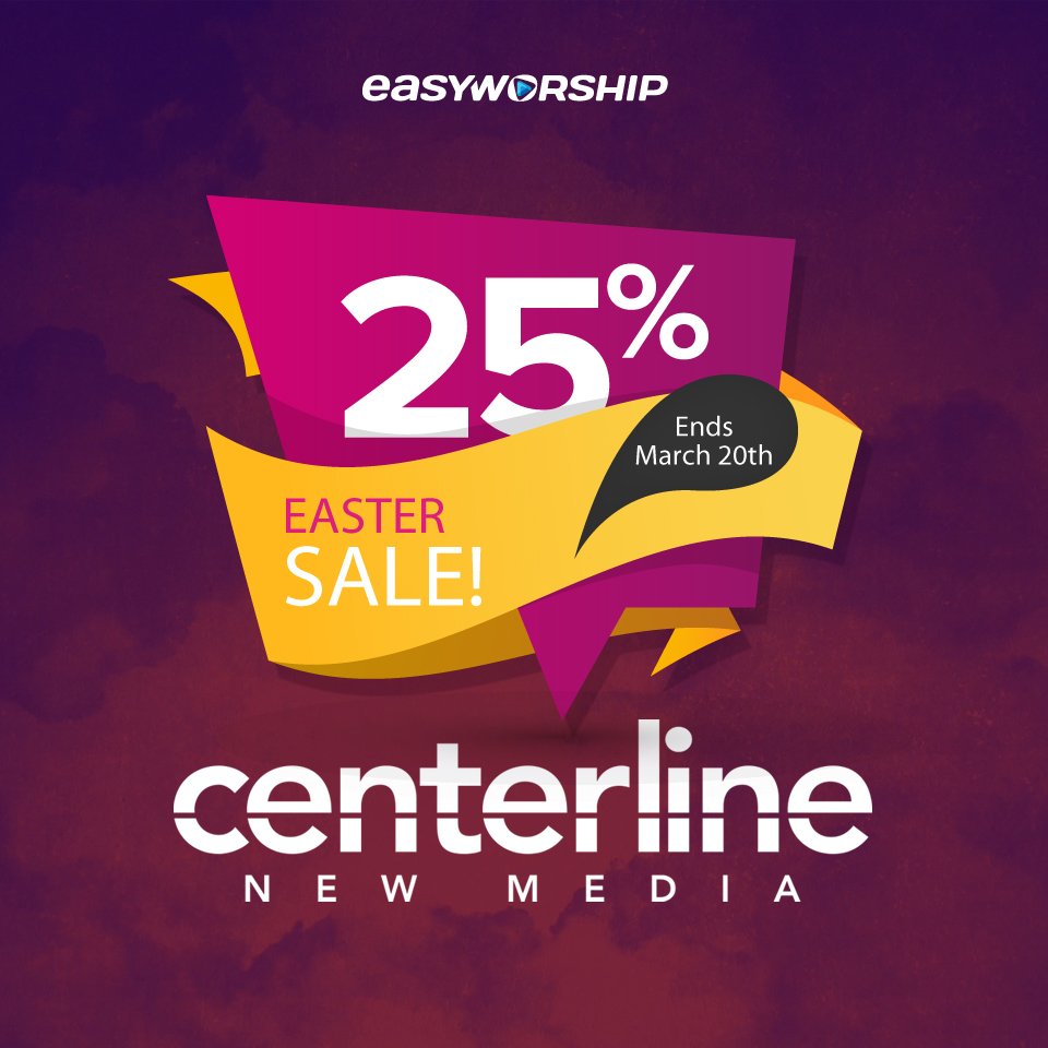 EasyWorshipHelp's tweet photo. For one week only! Easter Media from @CenterlineMedia is on sale for 25% off! Get what you need for your Holy Week services today. https://t.co/pppM2OuirZ https://t.co/Ry3KJdG1Ja