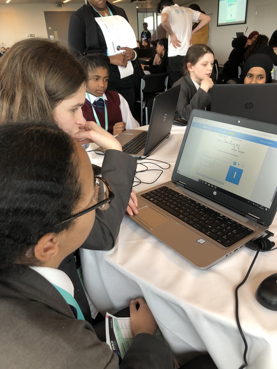 ha_gifted's tweet photo. Learning to code! #GirlsInSTEM https://t.co/OA2cbG3Pya