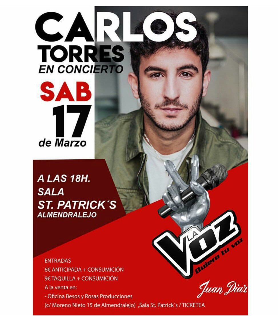 📆 Sábado 17-Marzo 
📍Sala St.Patrick's (Almendralejo)
🕖 18:00 horas
#Sabado #SimplementeFui <a href="/StPatricks2/">Sala St. Patrick´s</a> <a href="/canalfiesta/">Canal Fiesta Radio</a>