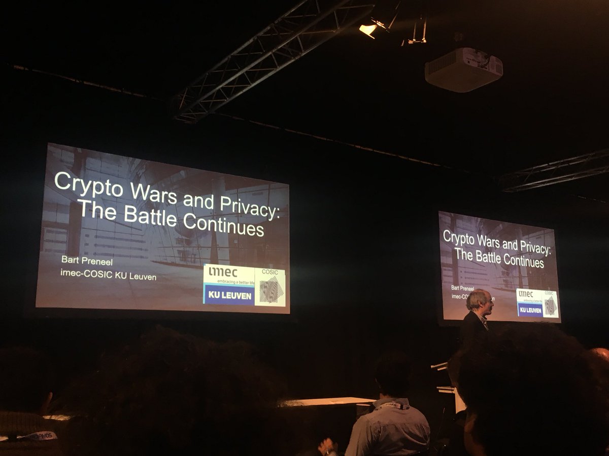 #infosecurityBE #privacy and #security go together. Thanks <a href="/CosicBe/">Cosic.be</a>