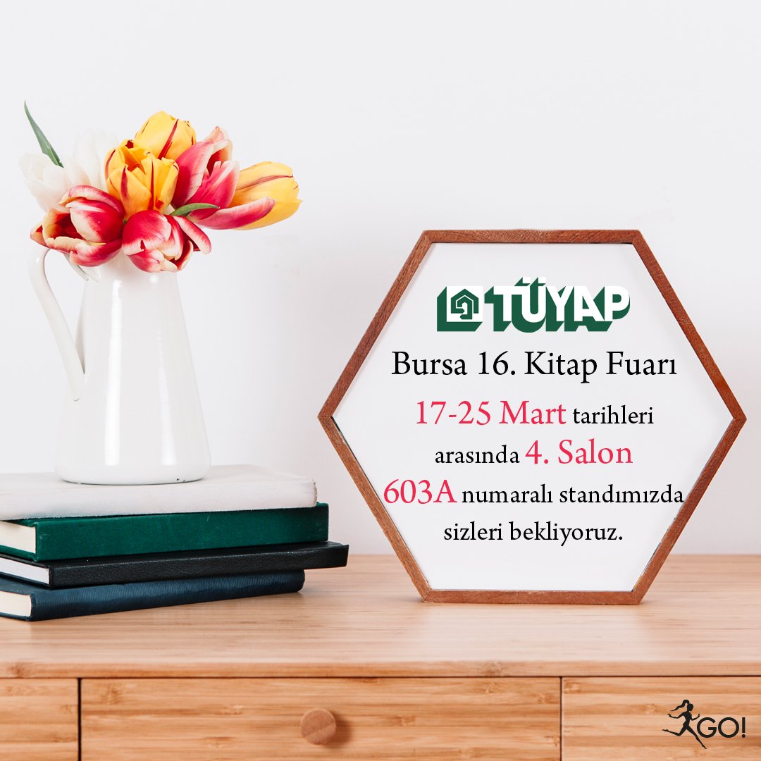 go_kitap's tweet photo. Tüyap Bursa Kitap Fuarı'nda 17 - 25 Mart tarihleri arasında 4. Salon 603 A numaralı standımızda sizleri bekliyor olacağız. 😍💕 https://t.co/OB6rhtsAu0