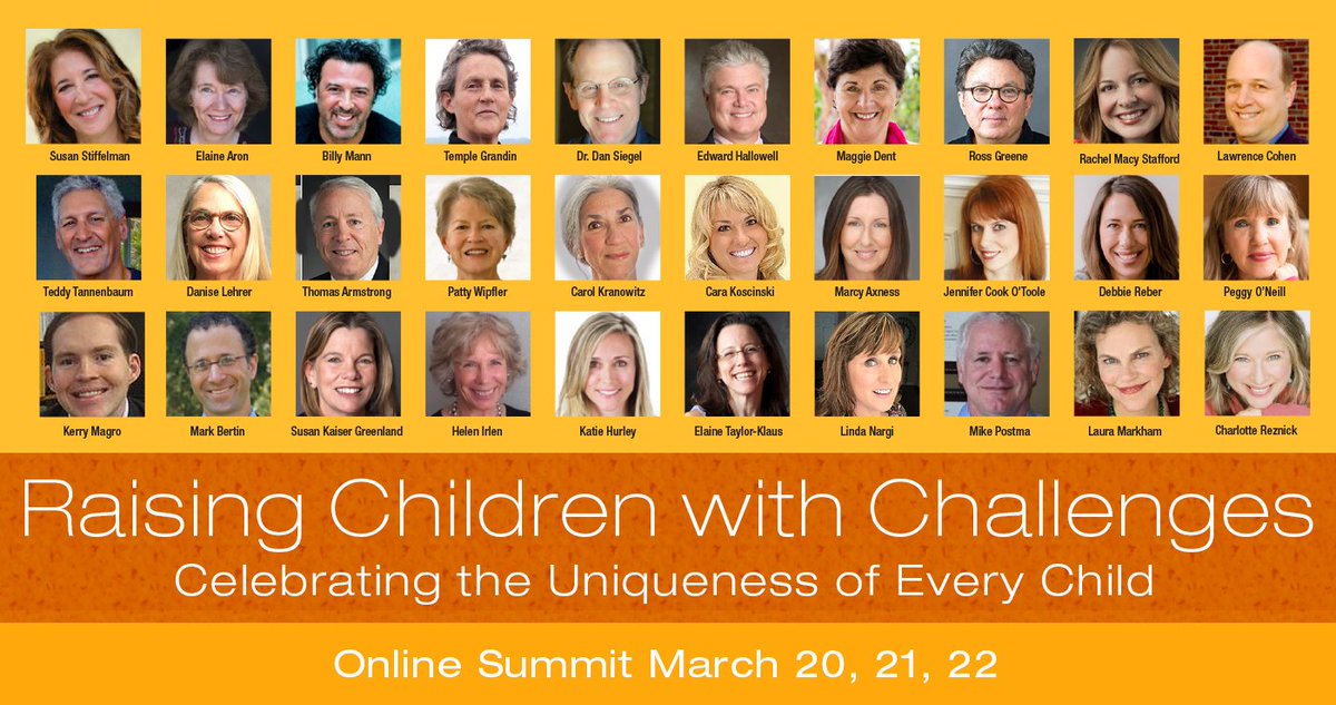ListenToKids's tweet photo. Need support to parent your child with additional needs? Free series: #RaisingChildrenWithChallenges @SusanStiffelman, @DrDanSiegel, @Listenwithkids, @DrTempleGrandin, @DrLauraMarkham,@handsfreemama, @Asperkids, @BillyMann https://t.co/kPBAnSewVH https://t.co/WsaliiNLjP