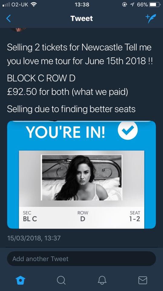 ElzsMullins's tweet photo. #demi Newcastle @ddlovato https://t.co/Eeqh5Qi9rw