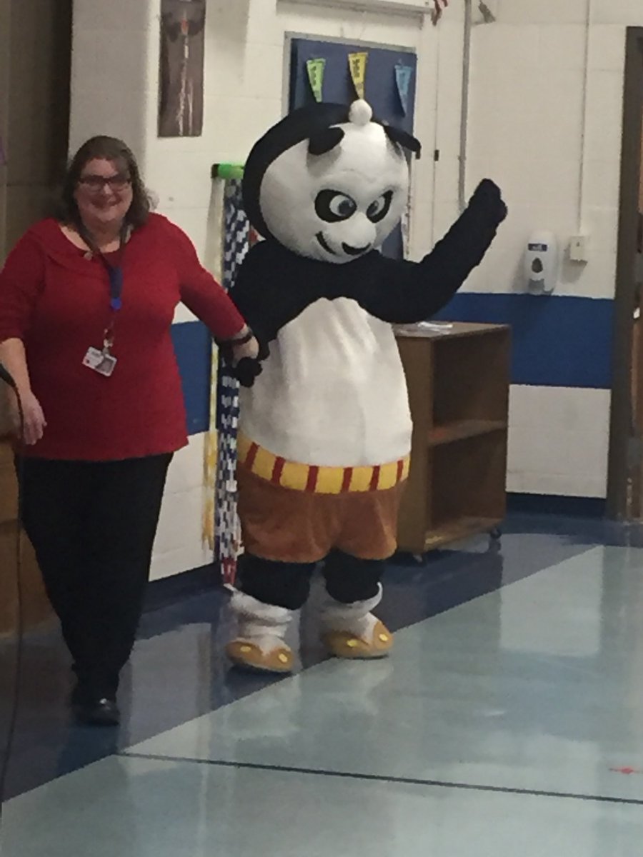 EESEagles's tweet photo. Character always counts at EES. Today we celebrated being a teddy bear friend. We welcomed PO from Kung Fu panda. https://t.co/B2LrzmyvXc