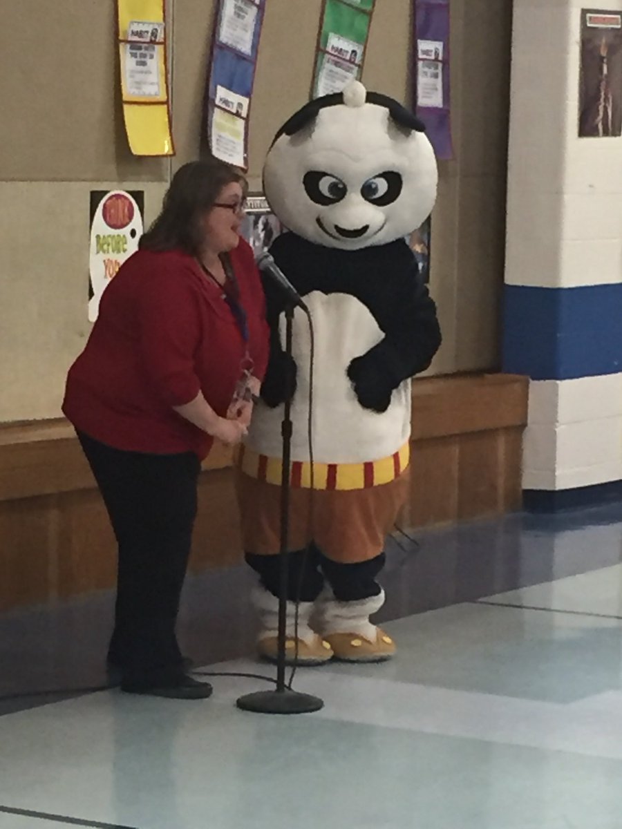 EESEagles's tweet photo. Character always counts at EES. Today we celebrated being a teddy bear friend. We welcomed PO from Kung Fu panda. https://t.co/B2LrzmyvXc