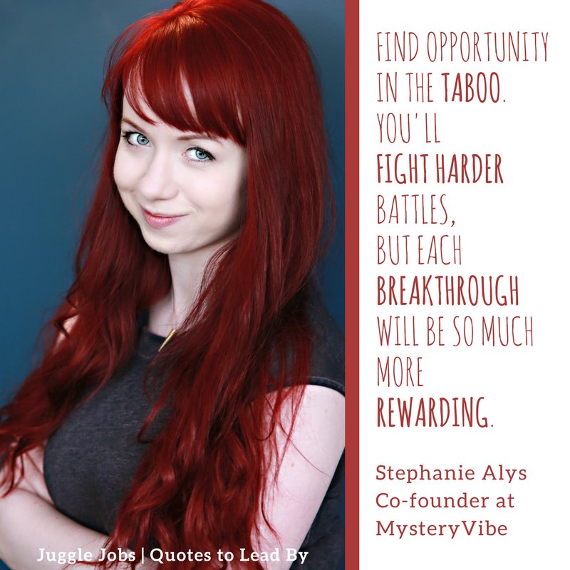 "Find opportunity in the taboo. You'll fight harder battles, but each breakthrough will be so much more rewarding." - A stellar quote to lead by from <a href="/StephanieAlys/">Stephanie Alys 🌈</a> co-founder at <a href="/mysteryvibe/">MysteryVibe</a>, all in celebration of fighting for the change we want. #womenleaders #londontech