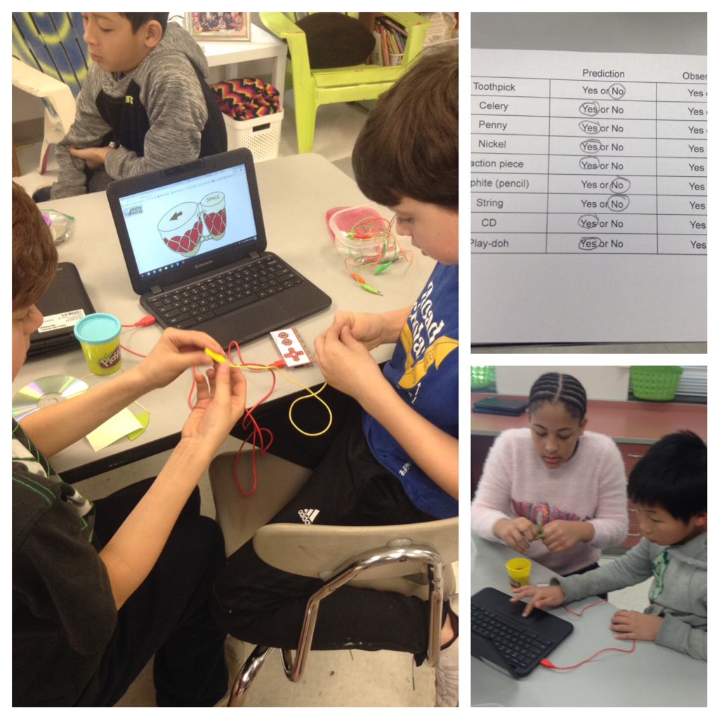 LearnwithLarkin's tweet image. Makey Makey&apos;s w/ Mr. Tauber to apply/ explore our electrical circuit knowledge! #science #4thgrade @chccs @mcdouglees