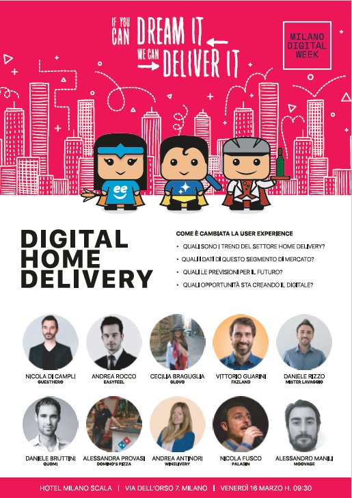 stefanialobosco's tweet photo. #MilanoDigitalWeek #YesMilanoPeople Vi aspettiamo domani presso l'Hotel Milano Scala alle ore 09.30 per parlare con #startup e aziende innovative di #DigitalHomeDelivery. Ingresso libero, registrazioni a questo link: https://t.co/lCi5vip8W3 https://t.co/Mq6VHBUtwv