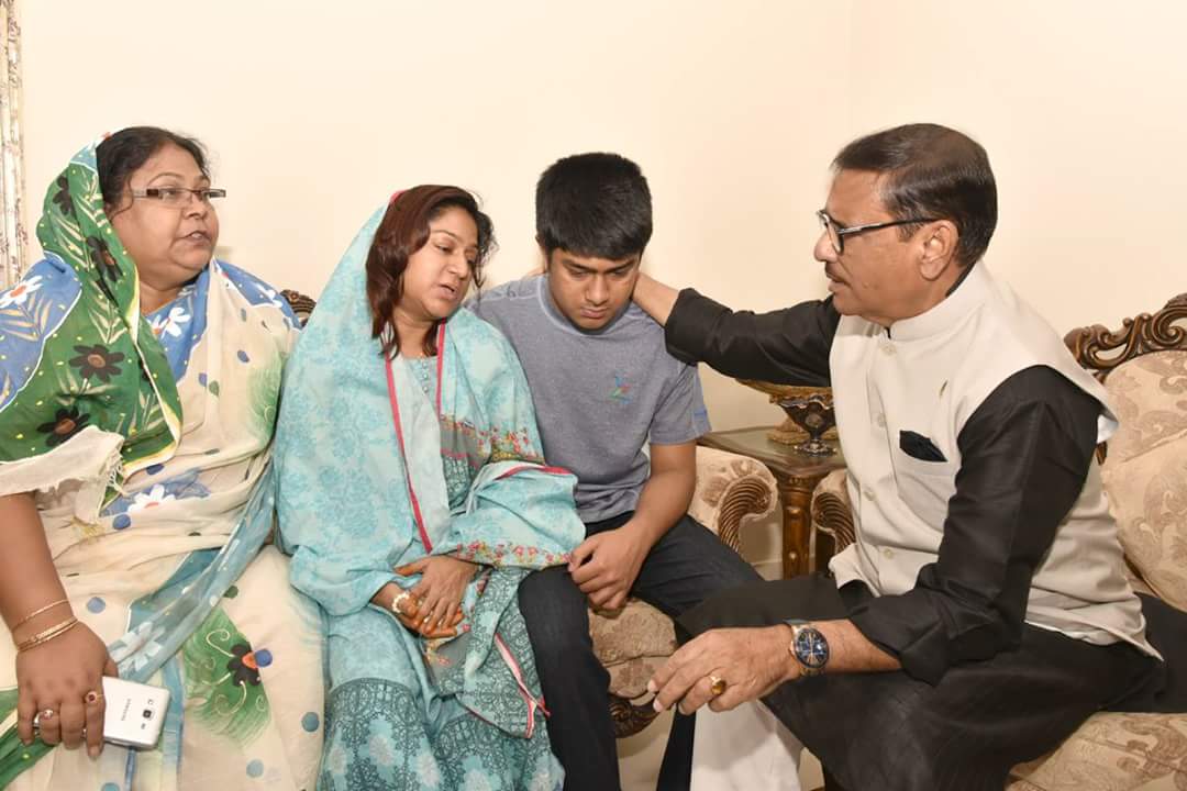 With bereaved families of Prithula, abed, and shoshi at #USBanglaPlaneCrash tragedy 15.03.2018