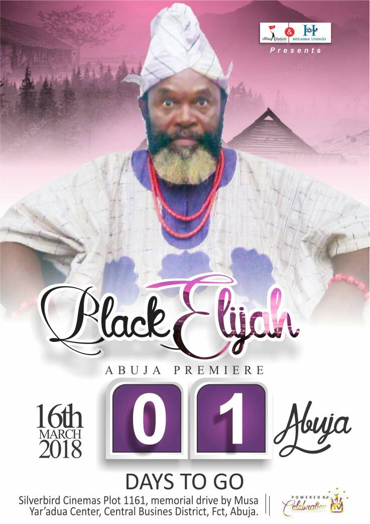 OFM_Worldwide's tweet photo. And we've finally count down to just one day to the much anticipated movie about @APOSTLESULEMAN #BlackElijahmovie

#BlackElijamoviepremiere
#BlackElijah
#BlackElijahMovie
#TrueStoryofApostleSuleman 
#16thMarch2018
#FCT
#Abuja https://t.co/lLfoFJx1yV
