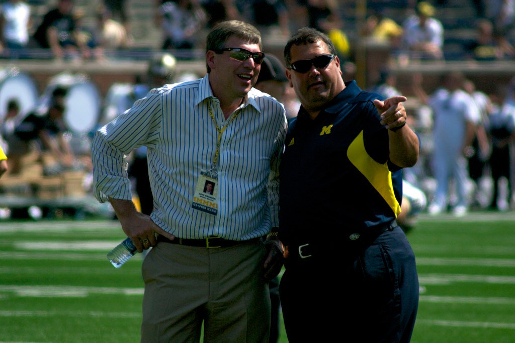 CoachBrandonAD's tweet photo. My boys @RealCoachRod and @UTCoachHoke can you maybe put in a good word with @CoachJim4UM for me? Look at the great times we had coaching together. https://t.co/jqIjDVJWmK