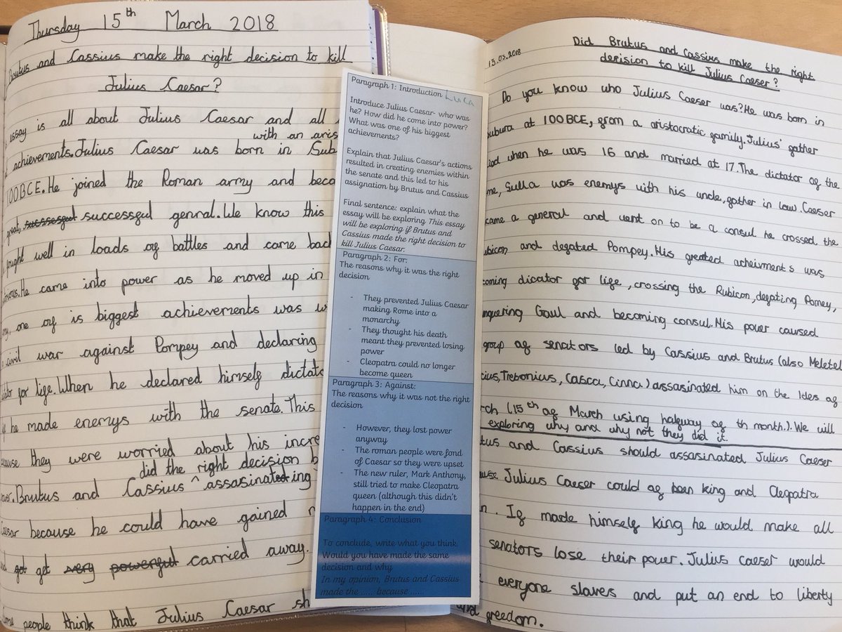wlfsprimary's tweet image. Year 4 are doing an excellent job writing their first essays about Julius Caesar using their structure strips #structurestrips #KNOWLEDGE #History #JuliusCaesar #primaryeducation #ancientrome