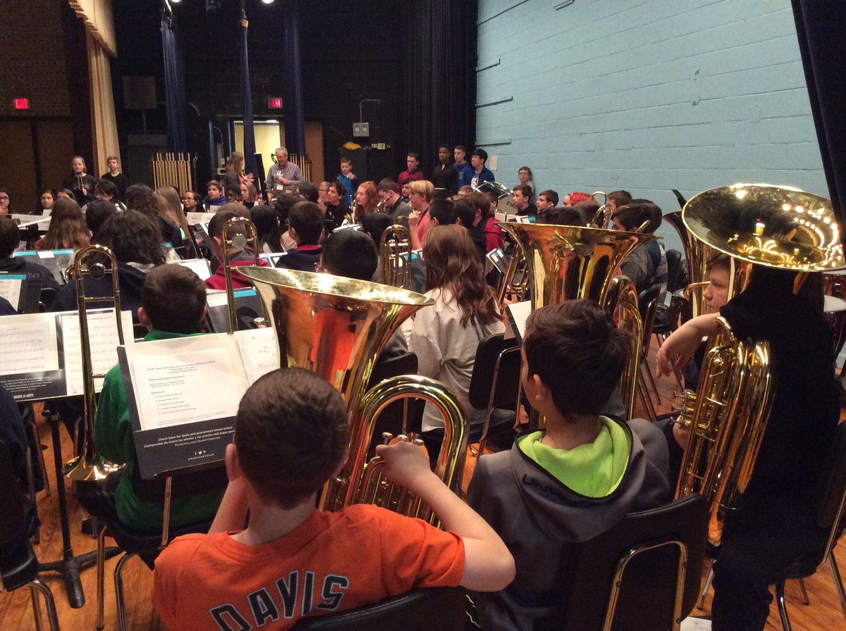 9 of our middle school band musicians representing NH-S at the 2018 Bucks County Music Educators Association Festival. #NHSSD