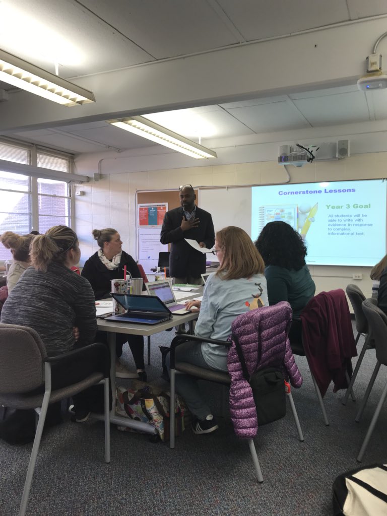 IsabelBSawyer's tweet photo. Listening to incredibly authentic poetry at CMS’ ILT. Thank you for sharing...”souls remained in darkness until a savior provided a pathway” @DarlaTchr61 https://t.co/Lw1J4MJT1h