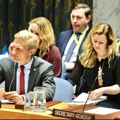 SwedenUN's tweet photo. #UNSC adopts #PresidentialStatement on the #humanitarian situation in #Yemen. Strong & balanced declaration by the Council reflects the urgency on the ground & addresses the immediate steps needed to improve the humanitarian situation. https://t.co/NJA5kNc8p7