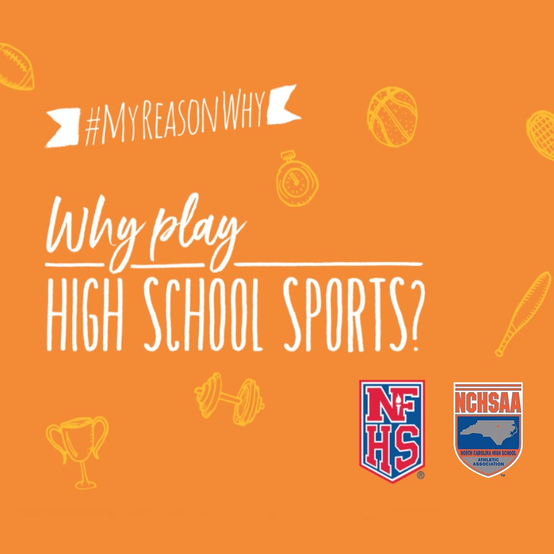 Why do you play high school sports? Share your reason with #MyReasonWhy and visit bit.ly/2hpG9cN! #NCHSAA #MyReasonWhy