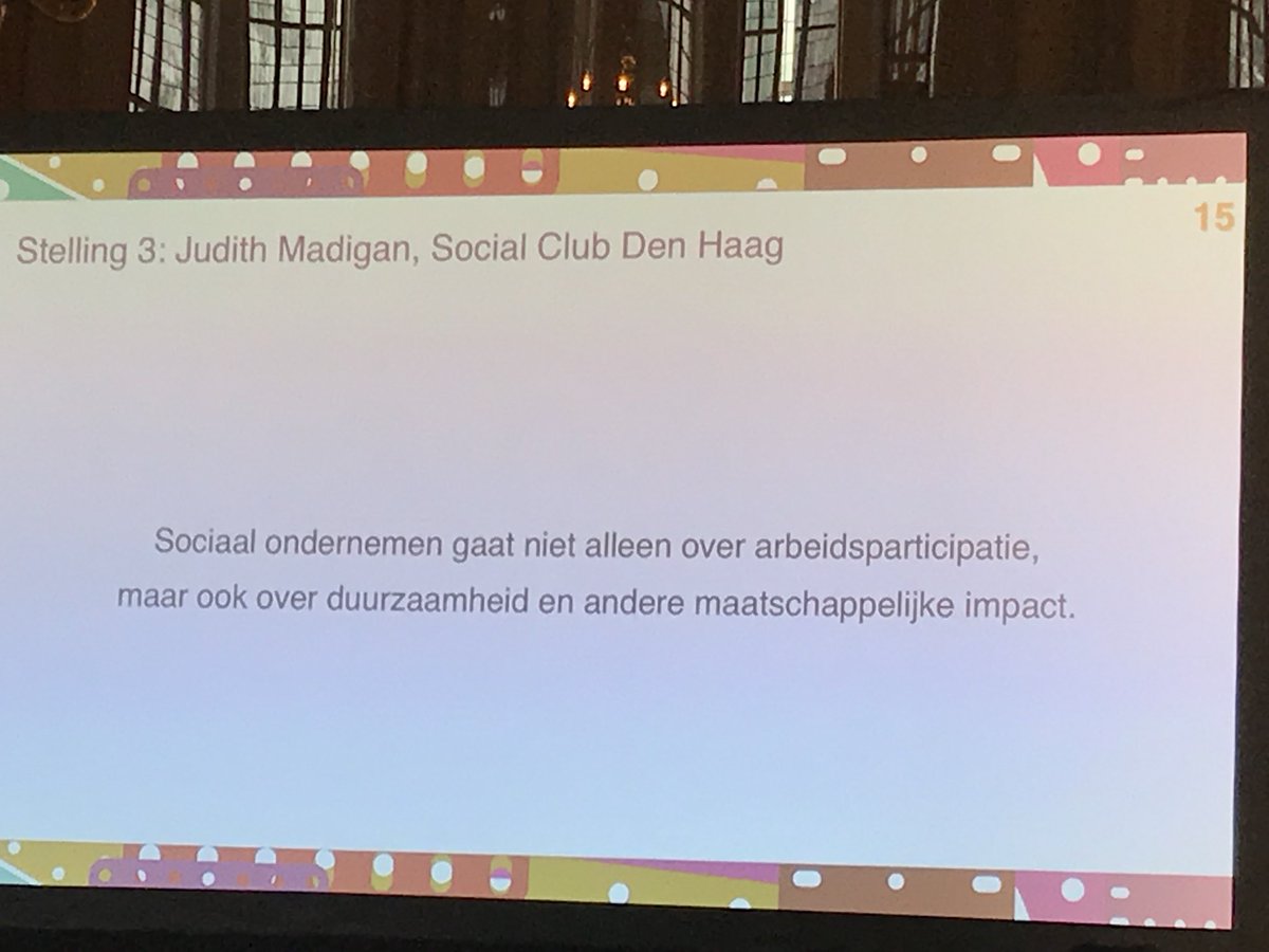 socialclubDH's tweet photo. WERKtop 2018. Social Club draagt bij aan panel discussie tijdens werksessie Sociaal Ondernemen: Trend of Toekomst? . #stelling #sociaalondernemen https://t.co/gSjibNUZpe