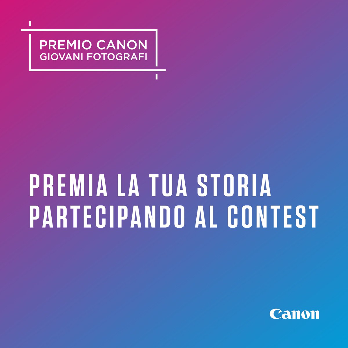 Great return of Canon Giovani Fotografi Award, with <a href="/CanonItaliaSpA/">Canon Italia</a> and Cortona On The Move. "Tell Us A Story" is the theme of the 13th edition. Send yours until May 31st! ww2.canon.it/giovanifotogra… #COTM2018 #liveforthestory #RaccontaciUnaStoria