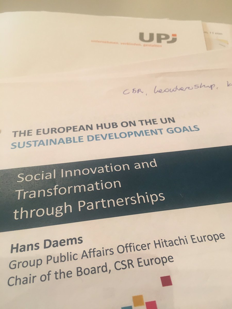 hans_daems's tweet photo. Thanks to @UPJ for having invited me to be a speaker at #UPJ18. Many interesting and engaging conversations how to realise #socialinnovation through collaboration and partnerships https://t.co/DjRTp6lEqC